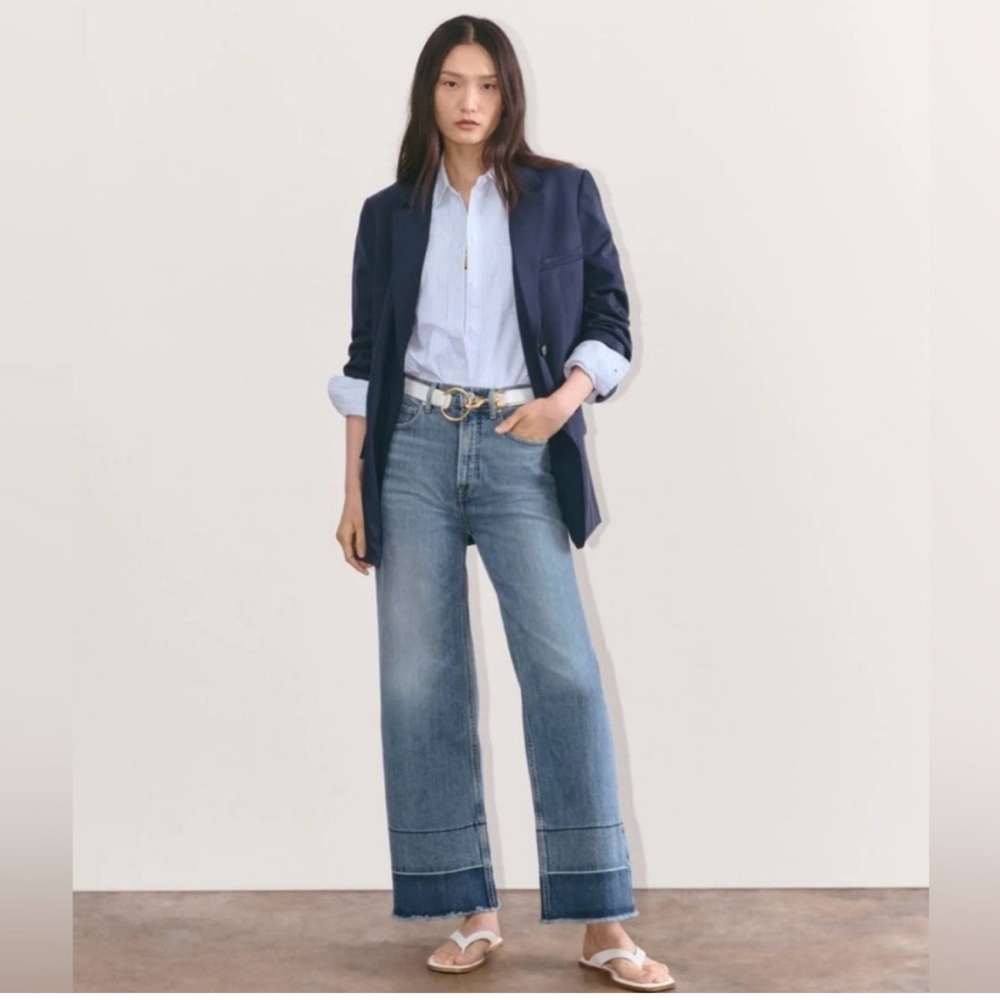 Everlane The High-Way Wide-Leg Jeans with Raw Hem